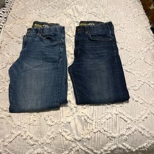 Lee Men's Relaxed Fit Jeans in Dark and Medium Blue